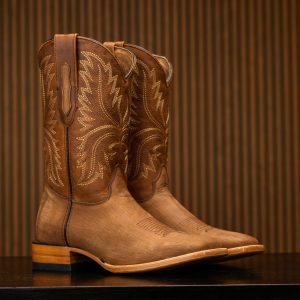 Sanded Tan Shark – Arena Square Toe