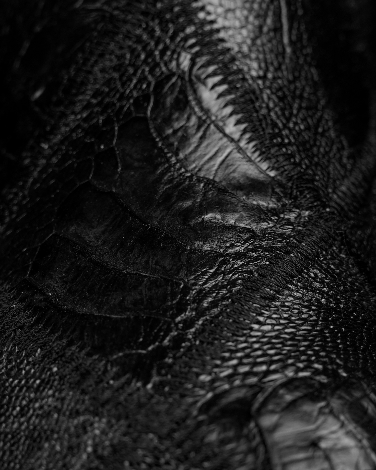 AUTHENTIC Black Patch Work Ostrich Leg – Square Toe - Image 3