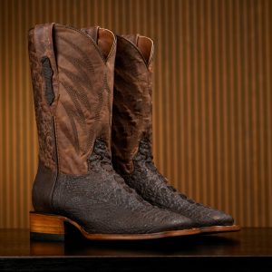 Matte Brown Snapping Turtle – Square Toe