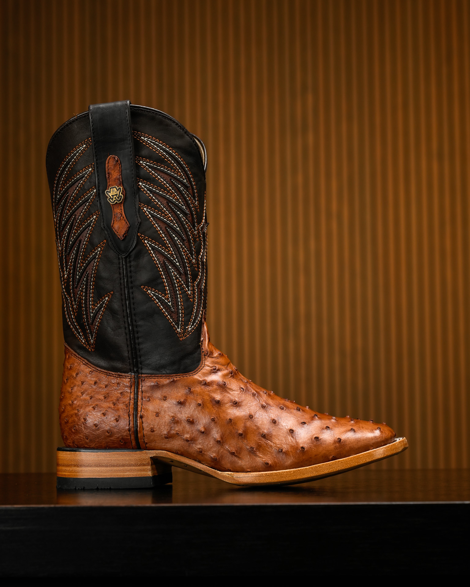 AUTHENTIC Cognac Ostrich – Arena Square Toe - Image 6