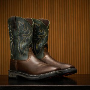 Brown Cowhide – Square Toe